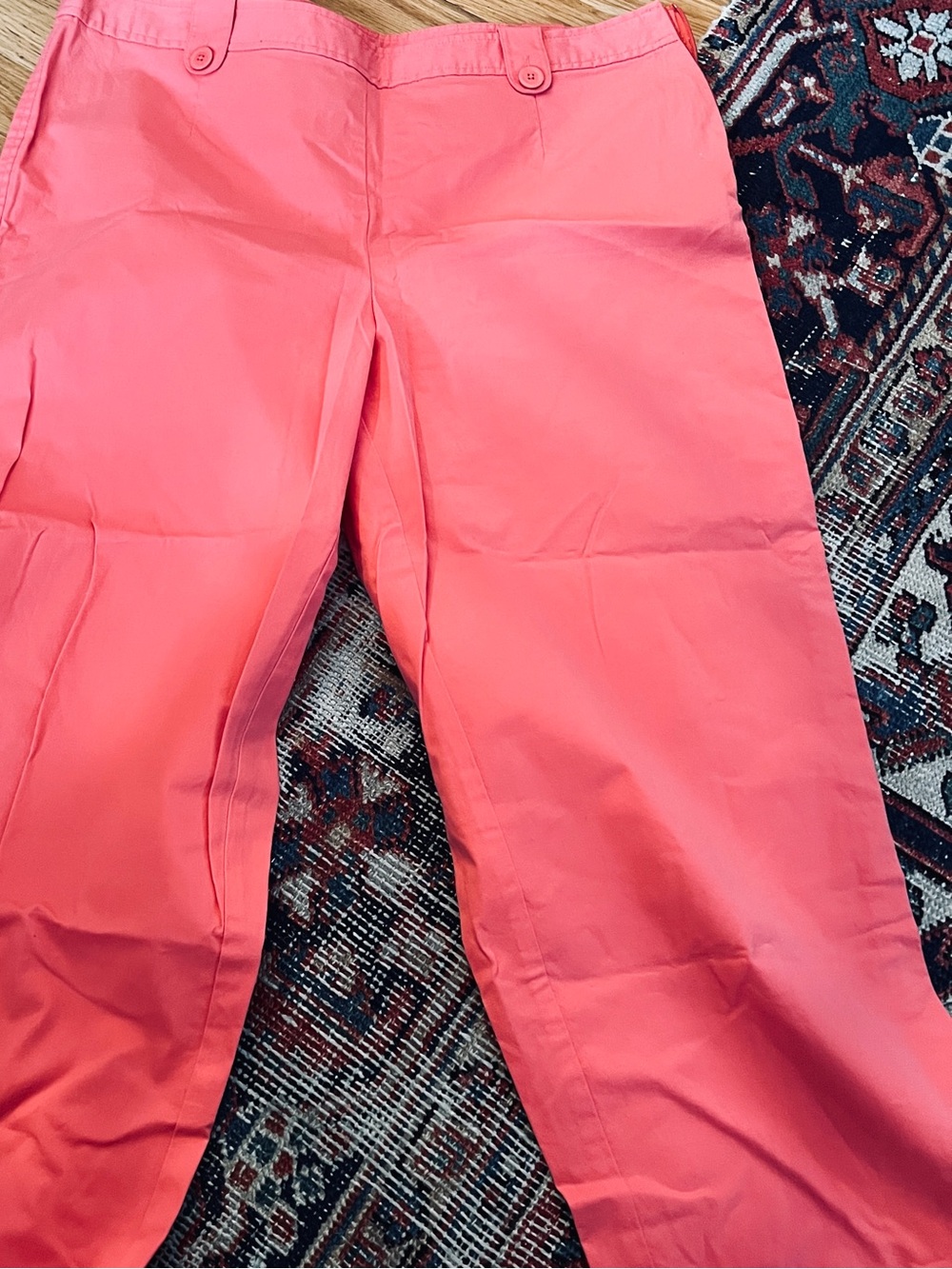 Talbots Coral-Red Straight-Leg Pants size 16 NWOT